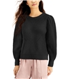 I-N-C Womens Volume-Sleeve Pullover Sweater black XS