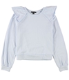 I-N-C Womens Pullover Ruffled Sweatshirt blue XL