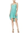 Material Girl Womens Molded Cup High-Low Dress arubablue L