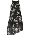 I-N-C Womens Floral Tiered Dress