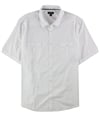 Alfani Mens Textured Button Up Shirt brightwhite S