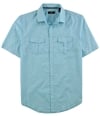 Alfani Mens Textured Button Up Shirt seacoast S