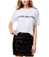 The Style Club Womens You?re Like, Really Pretty Graphic T-Shirt white L