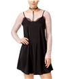 Material Girl Womens 2-Pc. Lace-Trim Slip Dress mistyrosecmb L