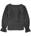 Nine West Womens Two Tone Pullover Sweater black 2X