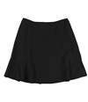 bar III Womens Solid A-line Skirt black 14W