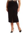 Anne Klein Womens Long Sweater Pencil Skirt black 2X