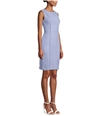 Anne Klein Womens Textured Sheath Dress blue 10