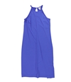 bar III Womens Faux-Wrap Shift Dress cobaltglaze XS