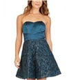 Bcx Womens Embroidered Fit & Flare Strapless Dress
