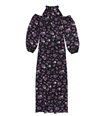 bar III Womens Cold-Shoulder Maxi Dress blackcombo XXS