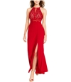 Morgan & Co. Womens Lace Gown Dress red 5