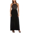 Nightway Womens Lace-Top A-Line Gown Dress