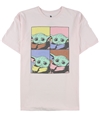 Junk Food Mens Baby Yoda Graphic T-Shirt pink L