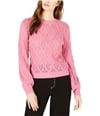 Leyden Womens Diamond Cable Knit Sweater brghtpink S