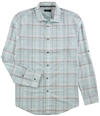 Alfani Mens Concord Plaid Button Up Shirt coolmist S