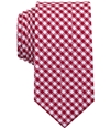 bar III Mens Troy Checked Self-tied Necktie red Classic