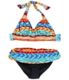 Anne Cole Womens Printed Fold Down Waist 2 Piece Bikini multi S