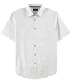 Alfani Mens Patterned SS Button Up Shirt brightwhite S