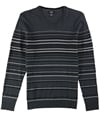 Alfani Mens Striped Knit Sweater eclipsegreycb M