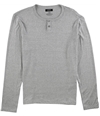 Alfani Mens Solid Henley Shirt smoothsilverc XL