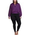 Soffe Womens Hooded Cropped Jacket purple 3X