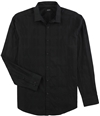 Alfani Mens Garrison Smooth Button Up Shirt deepblack M