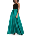 City Studio Womens 2-Tone Gown Dress blkgreen 5