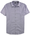 Alfani Mens Tonal Print Button Up Shirt eveninghaze XLT