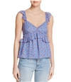Joie Womens Diondra Sleeveless Blouse Top blueberry XS