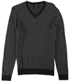 Alfani Mens Geometric Pullover Sweater deepblack XL