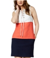 Trina Turk Womens Colorblocked A-Line Dress