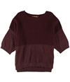 Belldini Womens 2-Tone Pullover Sweater burgundy 1X