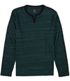 Alfani Mens Textured Henley Shirt emeraldteal 2XL