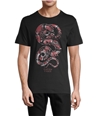 Elevenparis Mens Twisted Snake Graphic T-Shirt black XL