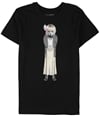 Elevenparis Mens Daisy Cat Graphic T-Shirt black XS