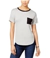 Belle du Jour Womens Contrast Basic T-Shirt hgrheathergry S