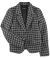 Armani Womens Diamond One Button Blazer Jacket gray 48