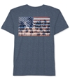 Hybrid Mens American Flag Graphic T-Shirt denimheather S