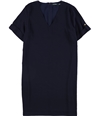 Ralph Lauren Womens Varintra Short Sleeve Shirt Dress navy 16