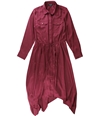 Ralph Lauren Womens Satin A-line Dress red 2