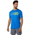 ASICS Mens Faded Hex Graphic T-Shirt 401 S