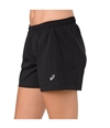 ASICS Womens Silver Logo 4-Inch Athletic Workout Shorts black XS