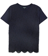 Ralph Lauren Womens Lace Front Basic T-Shirt