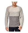 Club Room Mens Colorblock Crew-Neck Knit Sweater silverbirch S