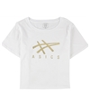 ASICS Womens Foil Stripe Graphic T-Shirt white XL