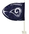 WinCraft Unisex LA Rams Football Shaped Car Flag Souvenir navywhite