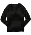 I-N-C Mens Striped Henley Sweater