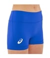 ASICS Womens Volleyball Athletic Workout Shorts blue XXS