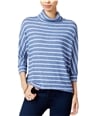 maison Jules Womens Striped Pullover Sweater hthrindigoco XS